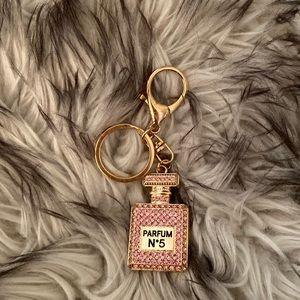 Super cute perfume bottle keychain and/ or purse charm